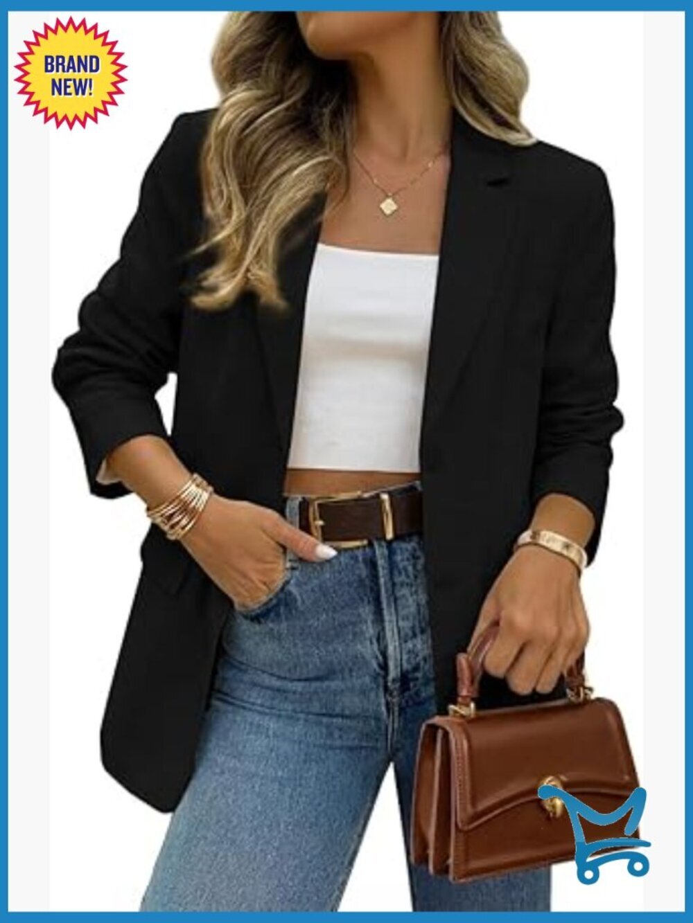 Long Sleeve Linen Blazer Casual Lightweight Jacket